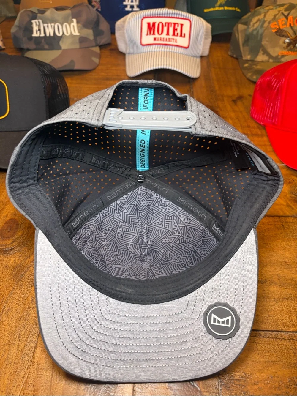 Melin Brand Heather Gray Patch Logo Snapback Hat